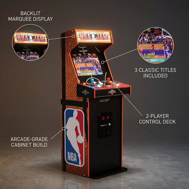 NBA Jam Deluxe 2-Player Control Panel Arcade Machine — Lifestyle