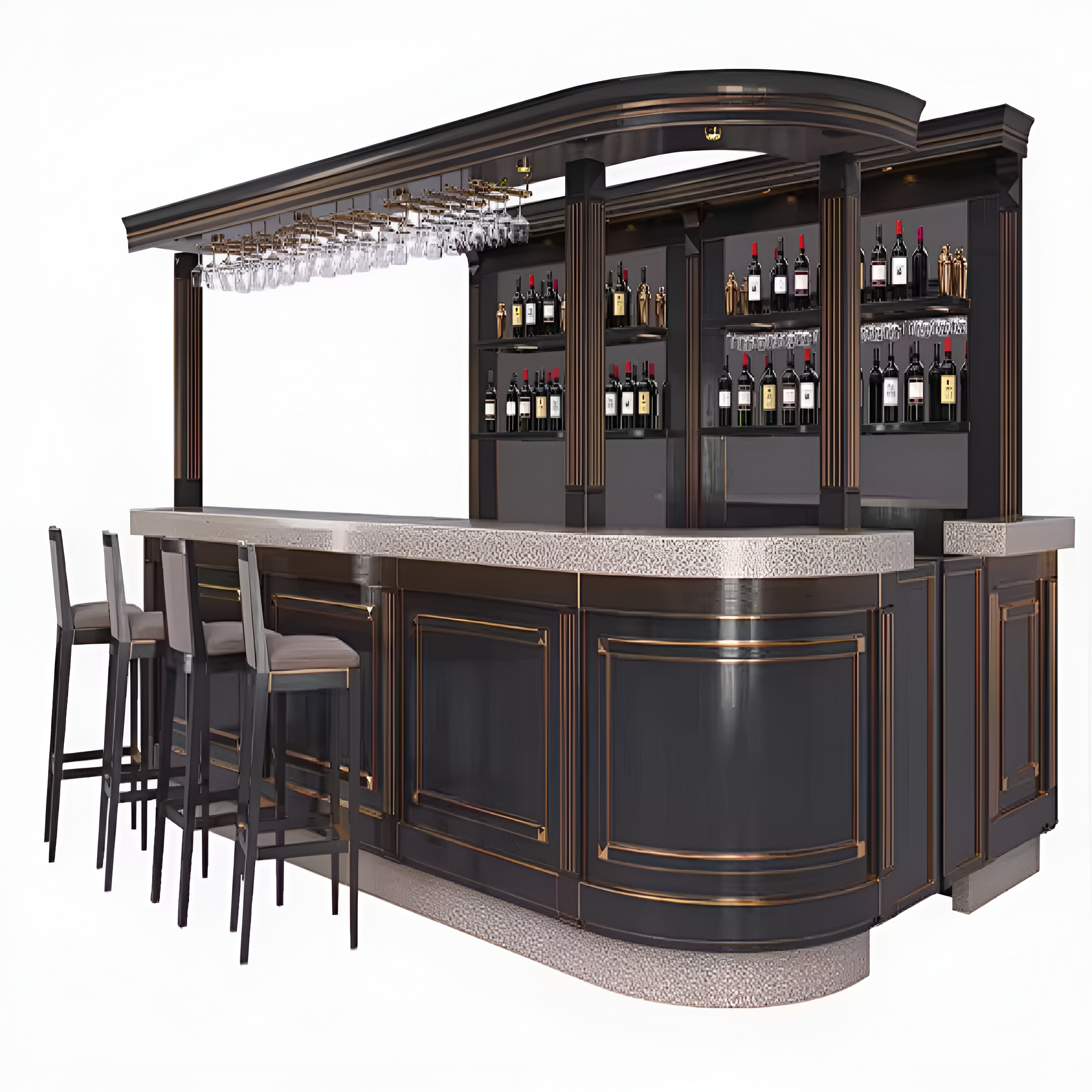 Orion Regency Grand Island Home Bar by Valente Atelier