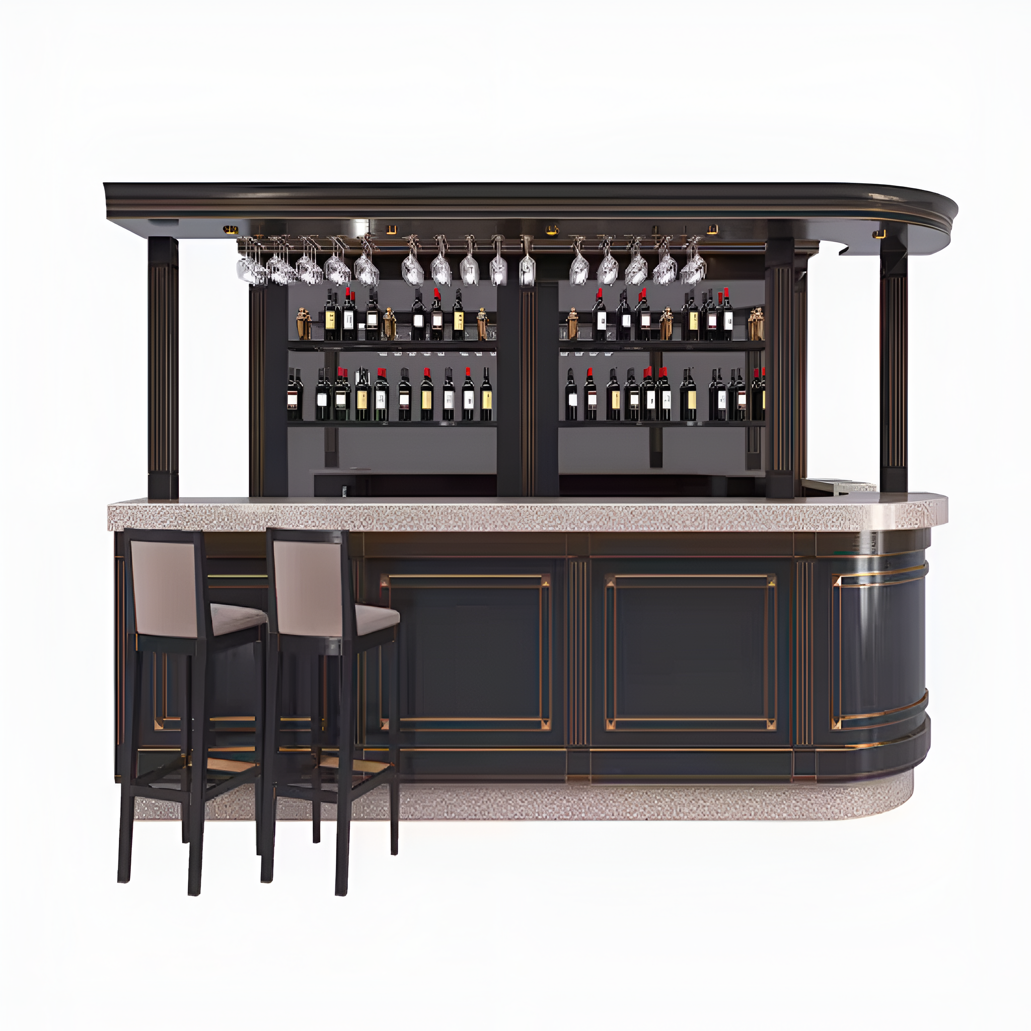 Orion Regency Grand Island Home Bar by Valente Atelier