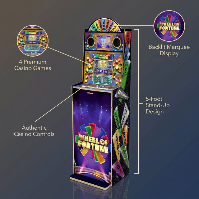 Wheel of Fortune Tall Stand up Cabinet Video Arcade Games — Lifestyle
