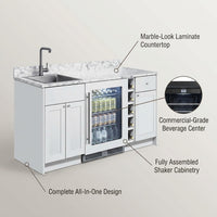 Summit Oasis Wet Bar With Countertop, Beverage Center, And Fully Assembled Cabinetry — Lifestyle
