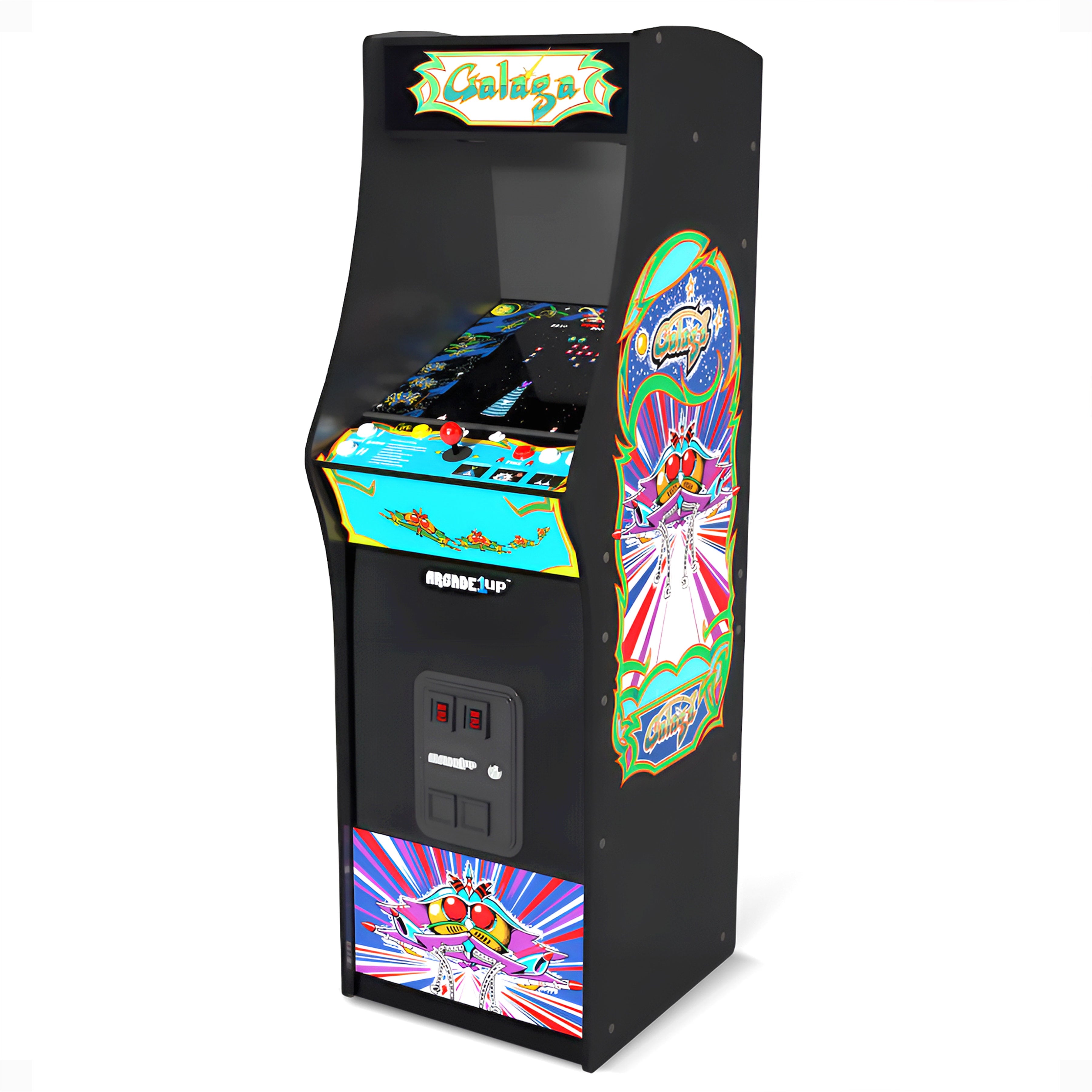 GALAGA Deluxe Arcade Game Machine 5-Foot Stand-Up Cabinet, Ages 14+