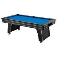 7-Ft Blue Top Pool Table with 2 Cues and Billiard Balls
