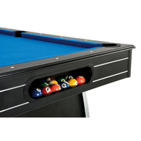 7-Ft Blue Top Pool Table with 2 Cues and Billiard Balls