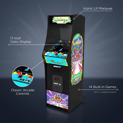 GALAGA Deluxe Arcade Game Machine 5-Foot Stand-Up Cabinet, Ages 14+