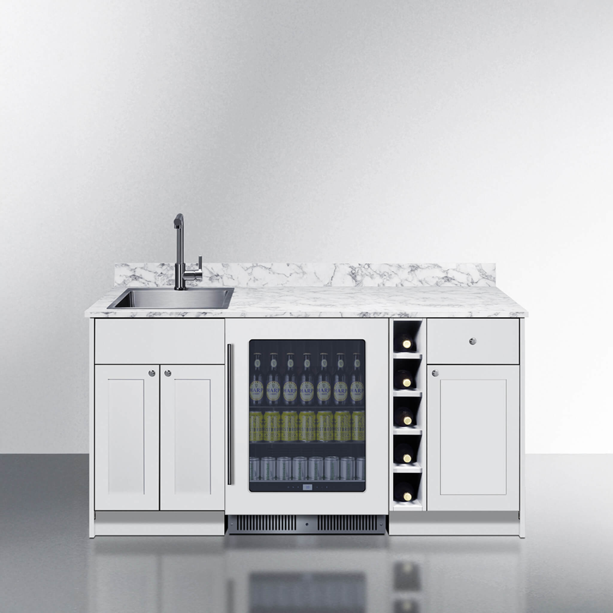 Summit Oasis Wet Bar With Countertop, Beverage Center, And Fully Assembled Cabinetry