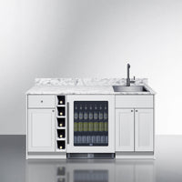 Summit Oasis Wet Bar With Countertop, Beverage Center, And Fully Assembled Cabinetry