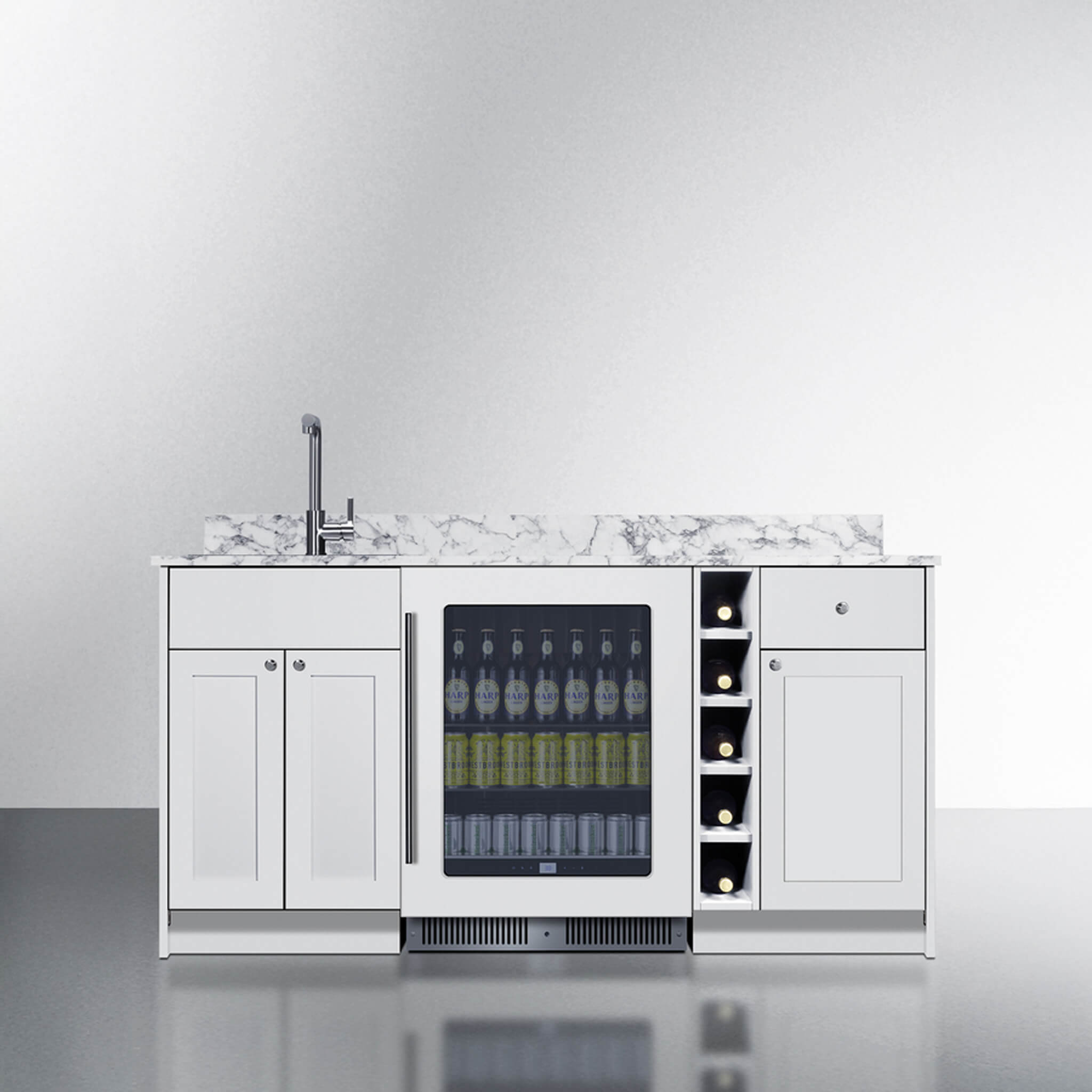 Summit Oasis Wet Bar With Countertop, Beverage Center, And Fully Assembled Cabinetry